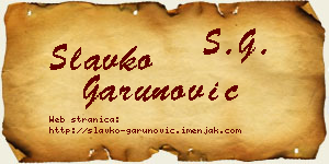 Slavko Garunović vizit kartica